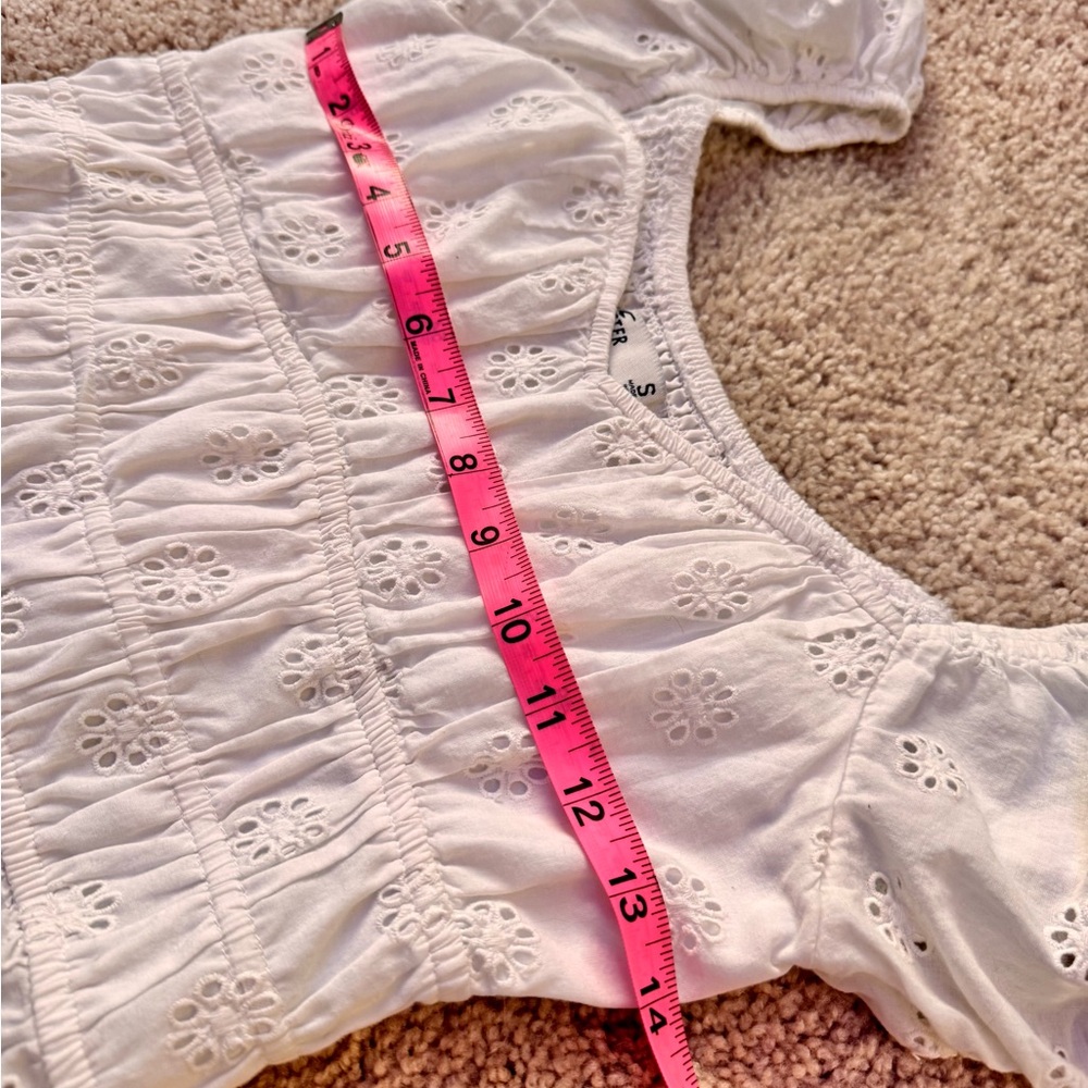 Hollister White Eyelet Short Sleeve Blouse - Picture 3 of 5